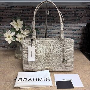 NWT Brahmin Josette Pristine silver purse